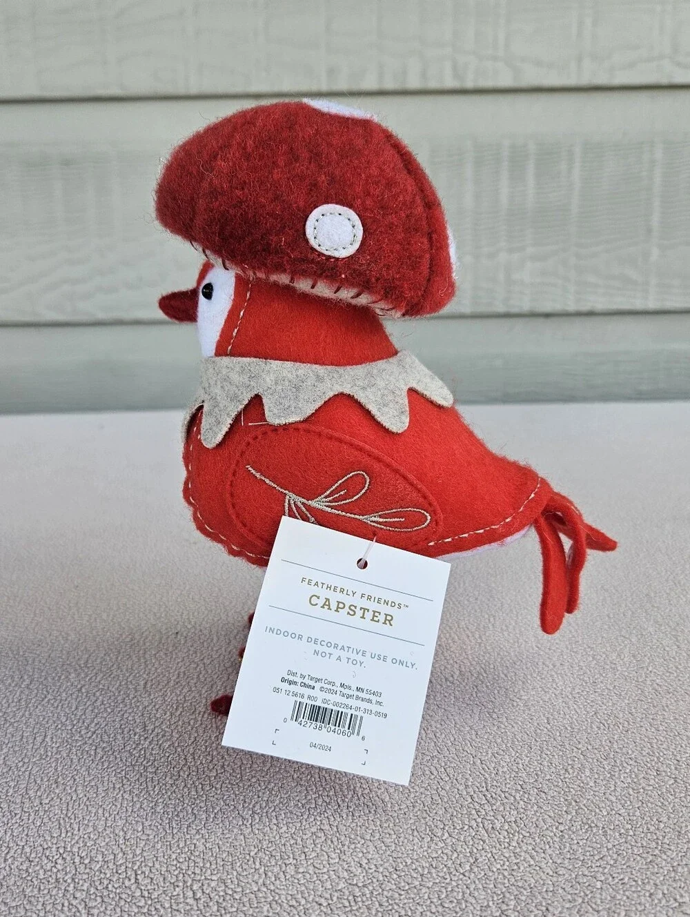 Target Wondershop Bird Christmas 2024 Featherly Friends Capster Red Mushroom